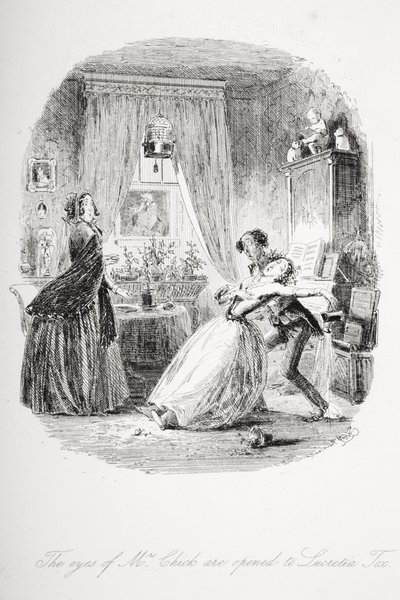Die Augen von Mrs. Chick öffnen sich für Lucretia Tox, Illustration aus 